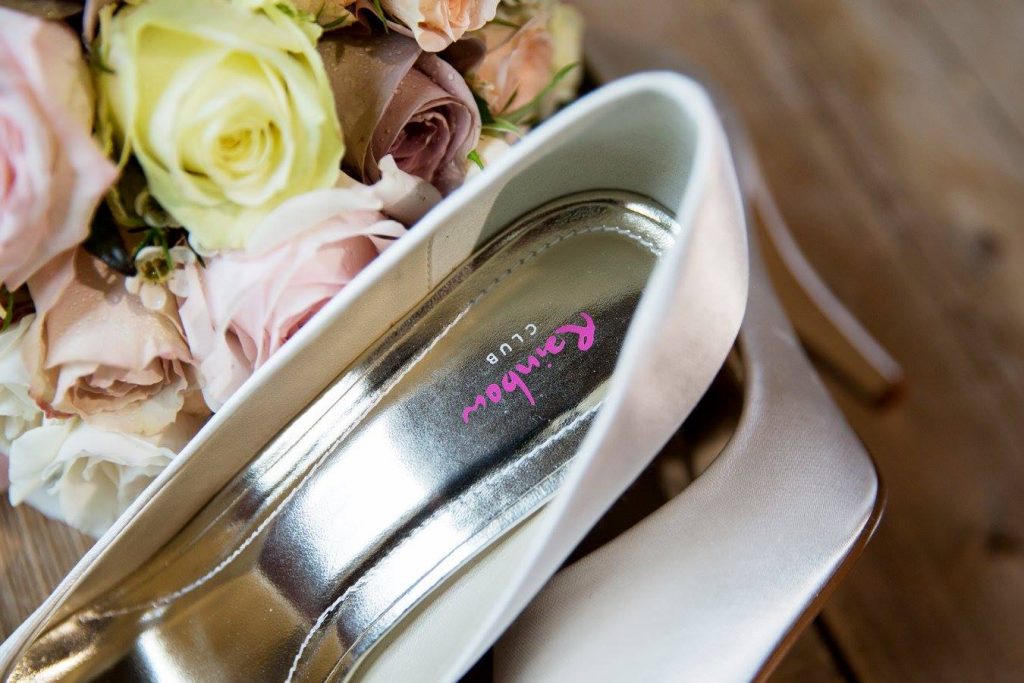 Rainbow wedding shoes