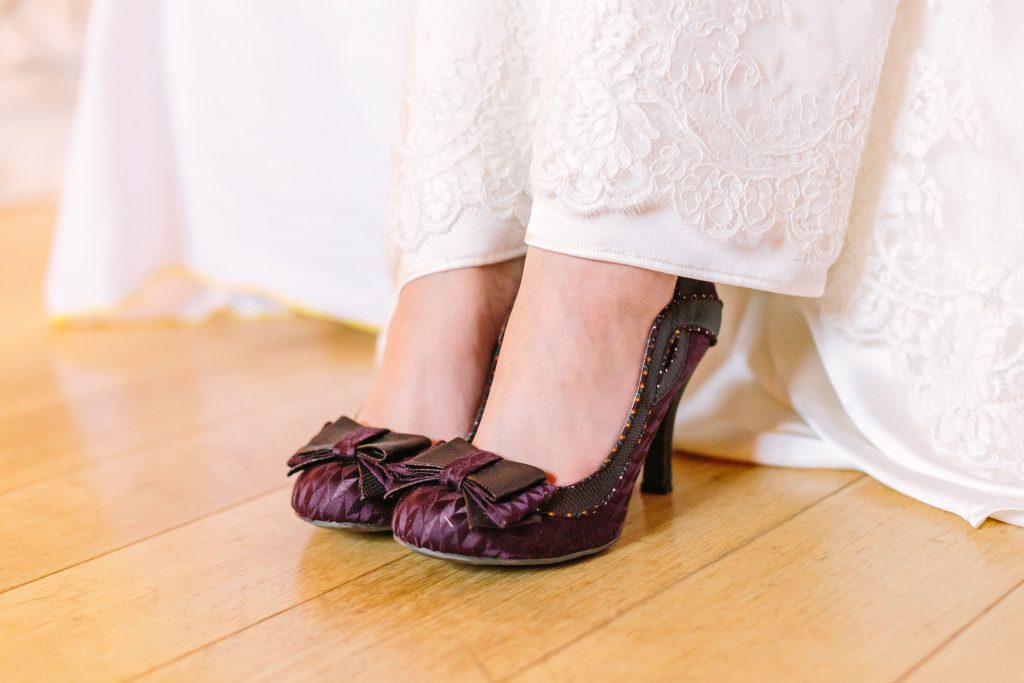Coloured wedding shoes Sussex