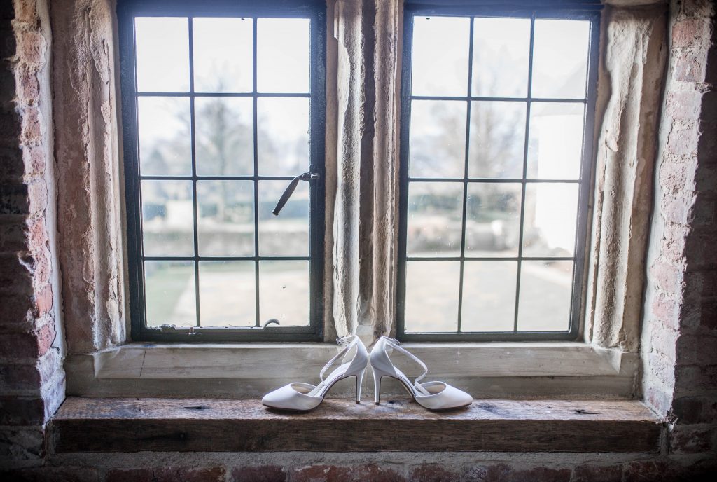 Hendall Manor Barns wedding shoes