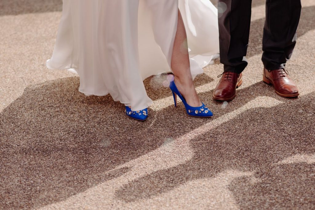 Blue shoes